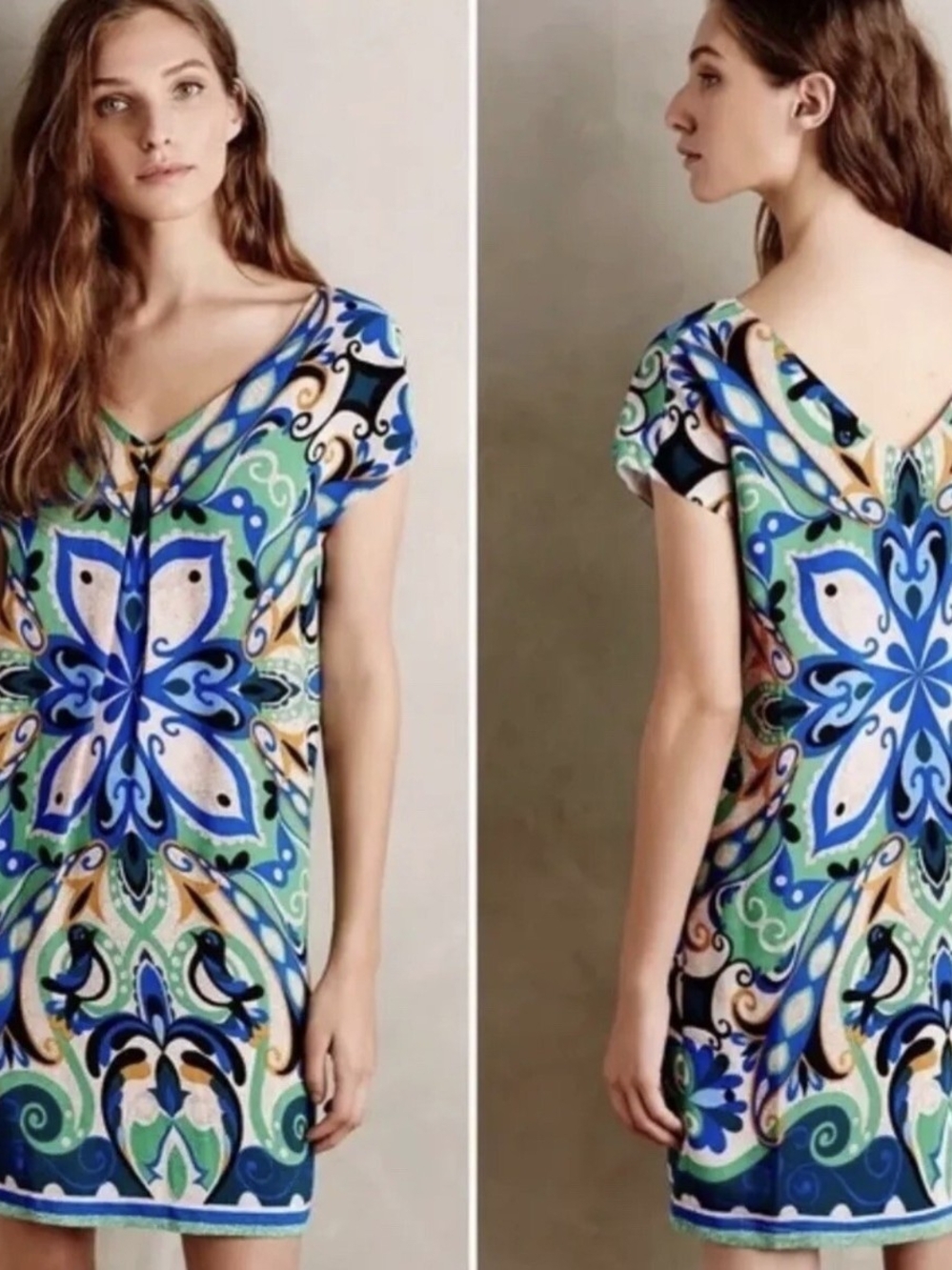 Anthropologie Maeve Folksong Bird Shift Dress